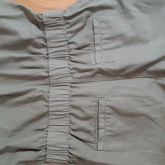 VINTAGE LONG SLEEVE ROMPER KHAKI GREEN BUTTON DOWN XS - Picture 6 of 13